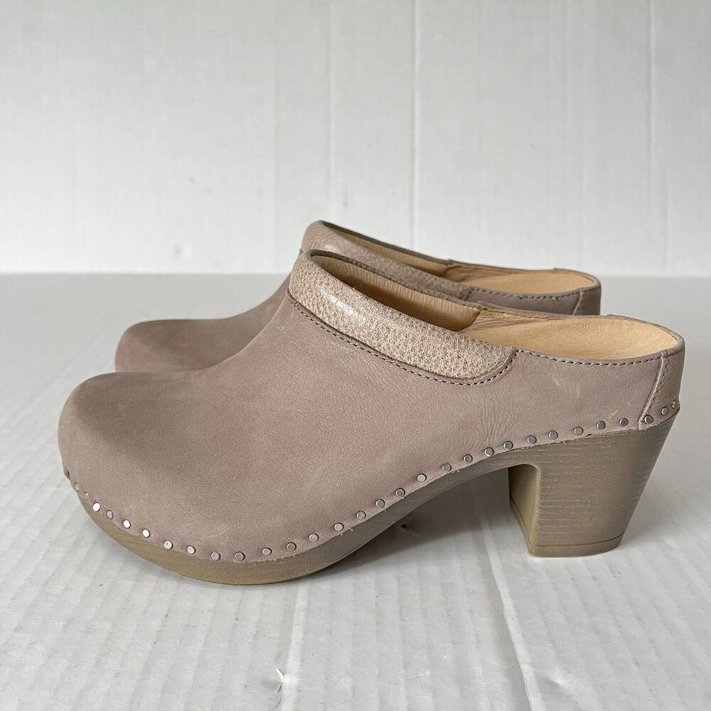 Dansko Sammy Clogs Womens Slip On Comfort Open Heel Casual Shoes Nubuck Leather - Picture 3 of 13